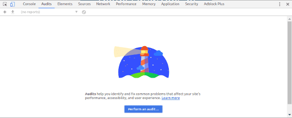 Lighthouse auditing tool in chrome devtools.